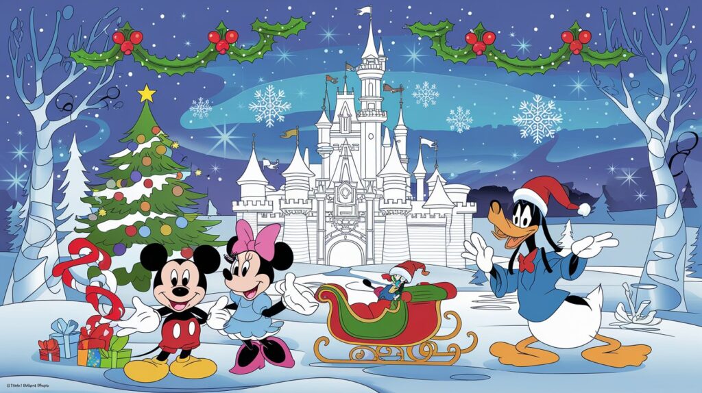 Ausmalbilder Weihnachten Disney