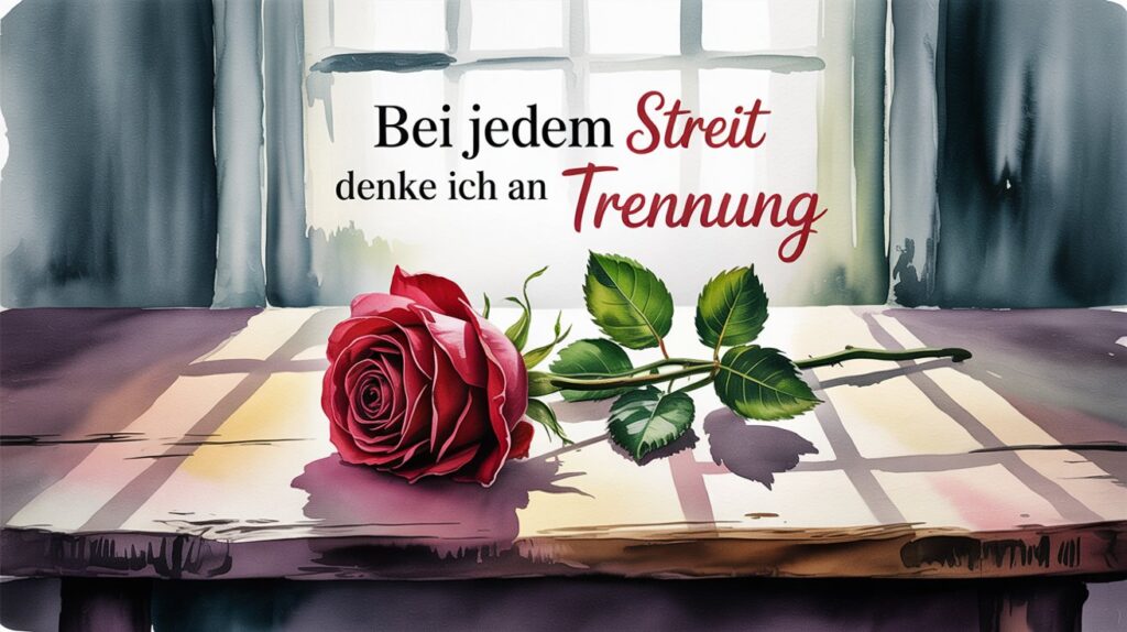 Bei jedem Streit denke ich an Trennung