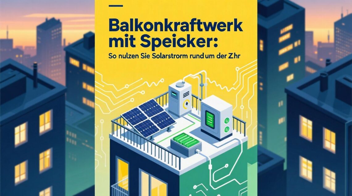 Balkonkraftwerk mit Speicher: So nutzen Sie Solarstrom rund um die Uhr