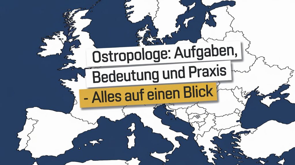 Ostropologe: Aufgaben, Bedeutung und Praxis – Alles auf einen Blick