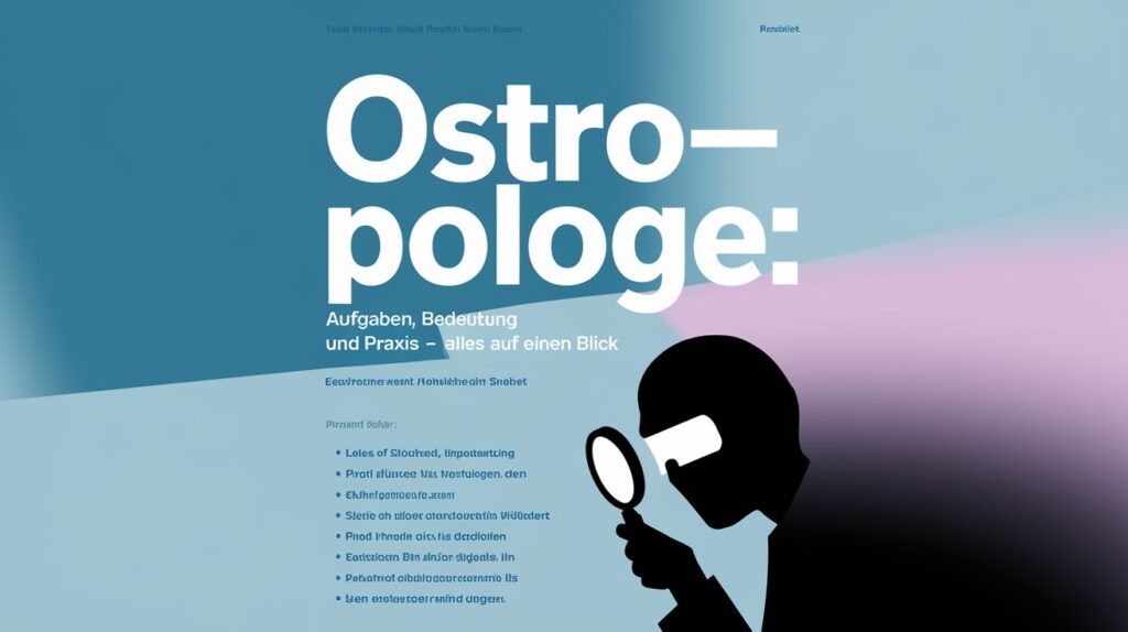 Ostropologe: Aufgaben, Bedeutung und Praxis – Alles auf einen Blick
